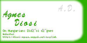 agnes diosi business card